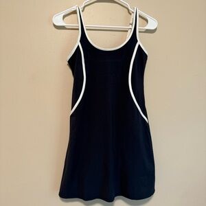 Abercrombie & Fitch Navy and White Sleeveless Sport Dress with Built-in Shorts
